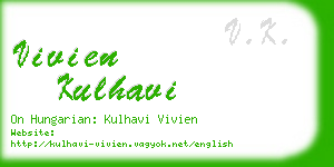 vivien kulhavi business card